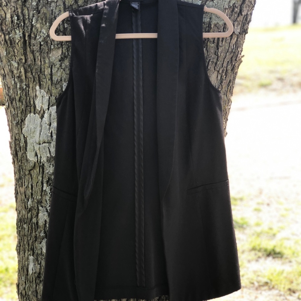 Black blazer vest